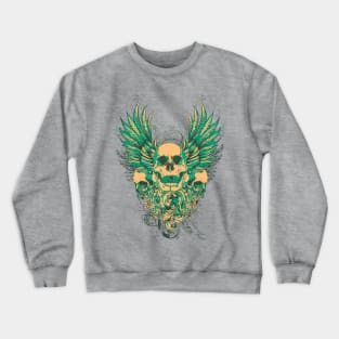 Zombie Skulls with Wings Crewneck Sweatshirt